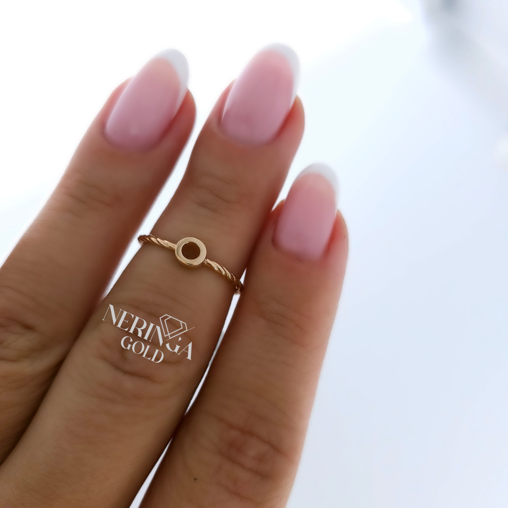 Rose gold women's ring #65021