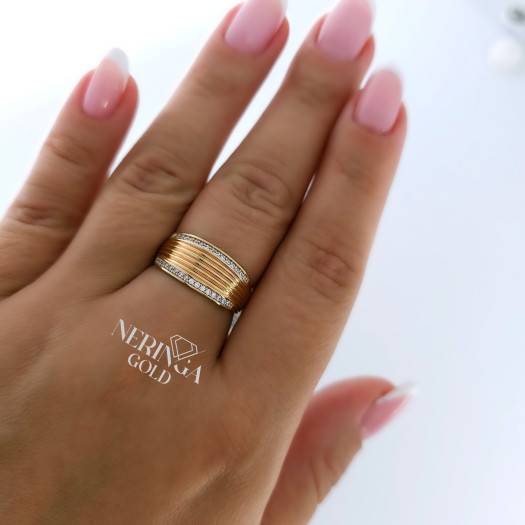 Rose gold women's ring #65005