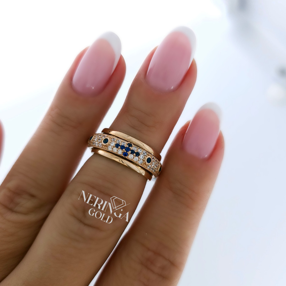 Rose gold women's ring #65025