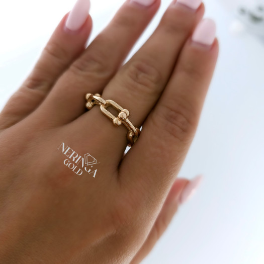 Rose gold women's ring #65015