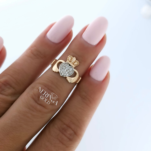 Rose gold women's ring #65007