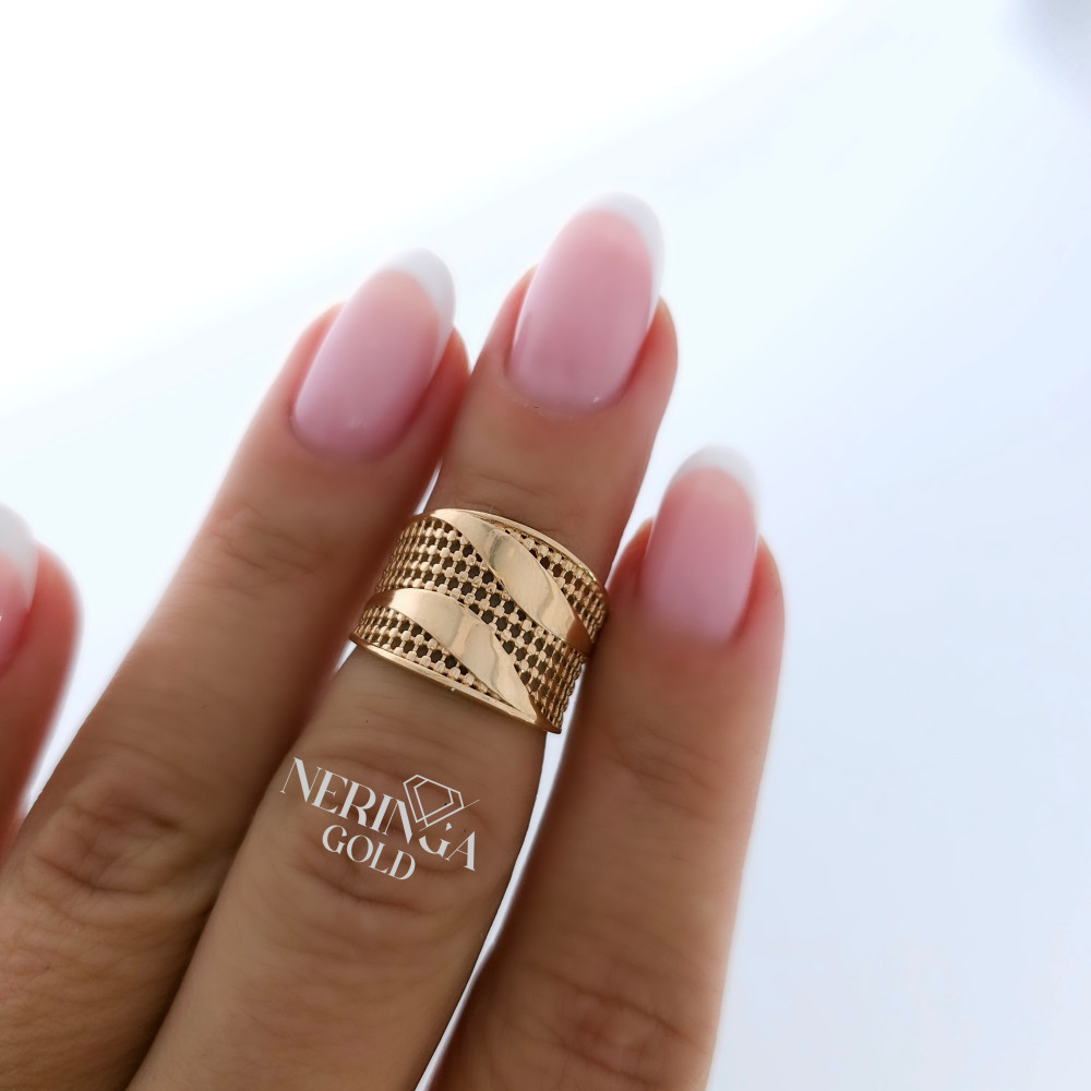 Rose gold women's ring #64949