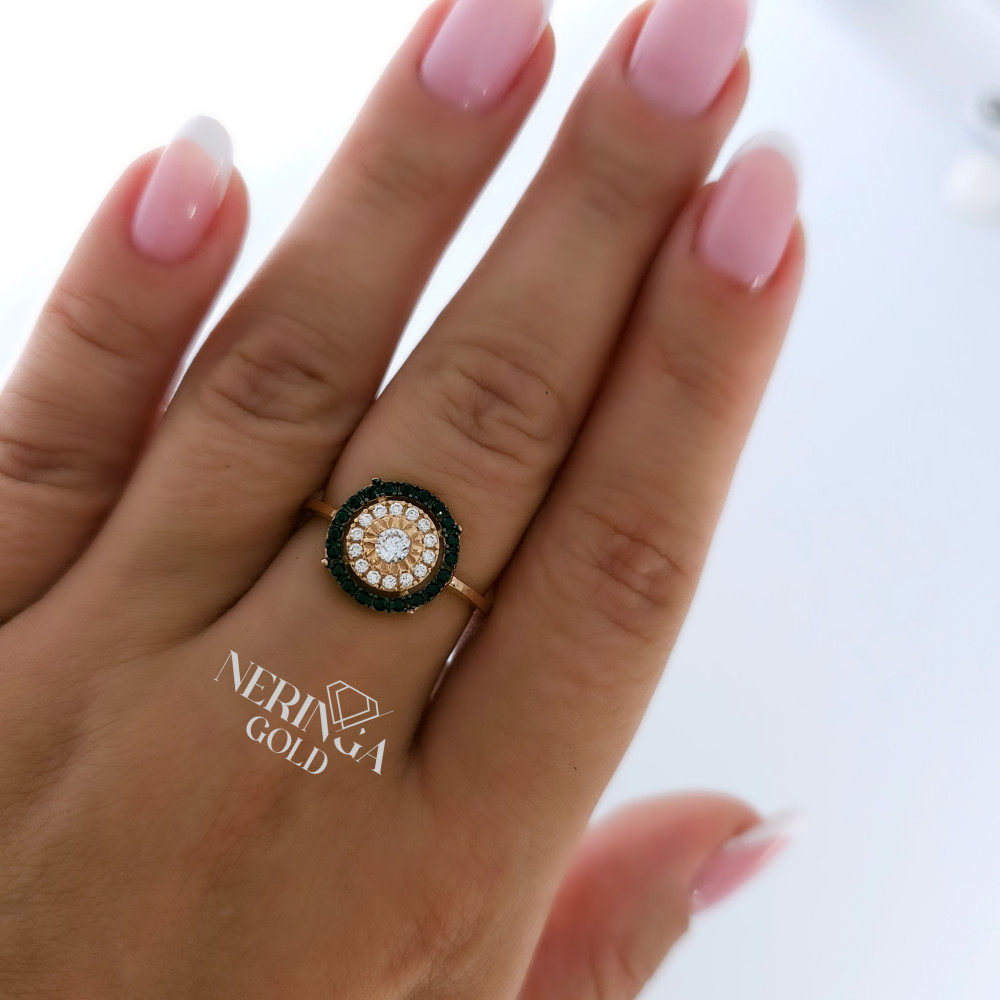 Rose gold women's ring #64921