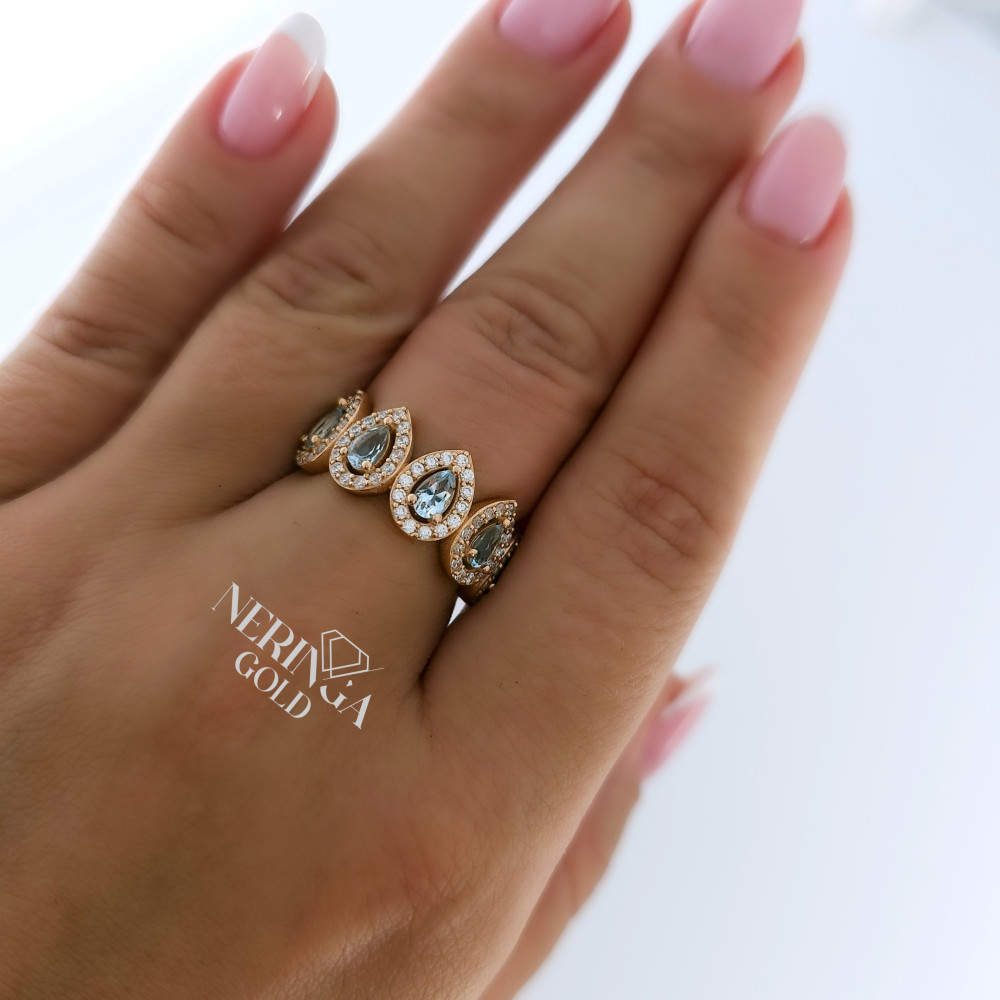 Rose gold women's ring #65228
