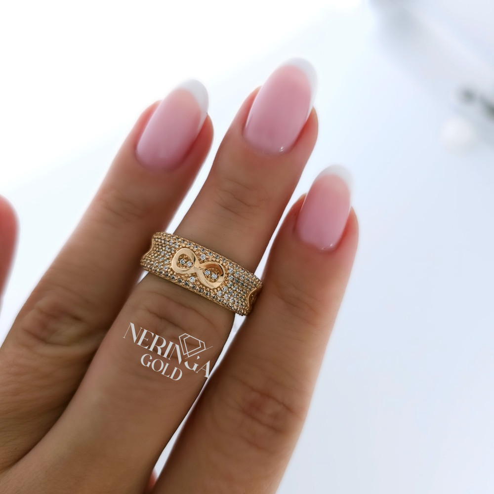 Rose gold women's ring #65272