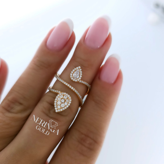 Rose gold women's ring #65267