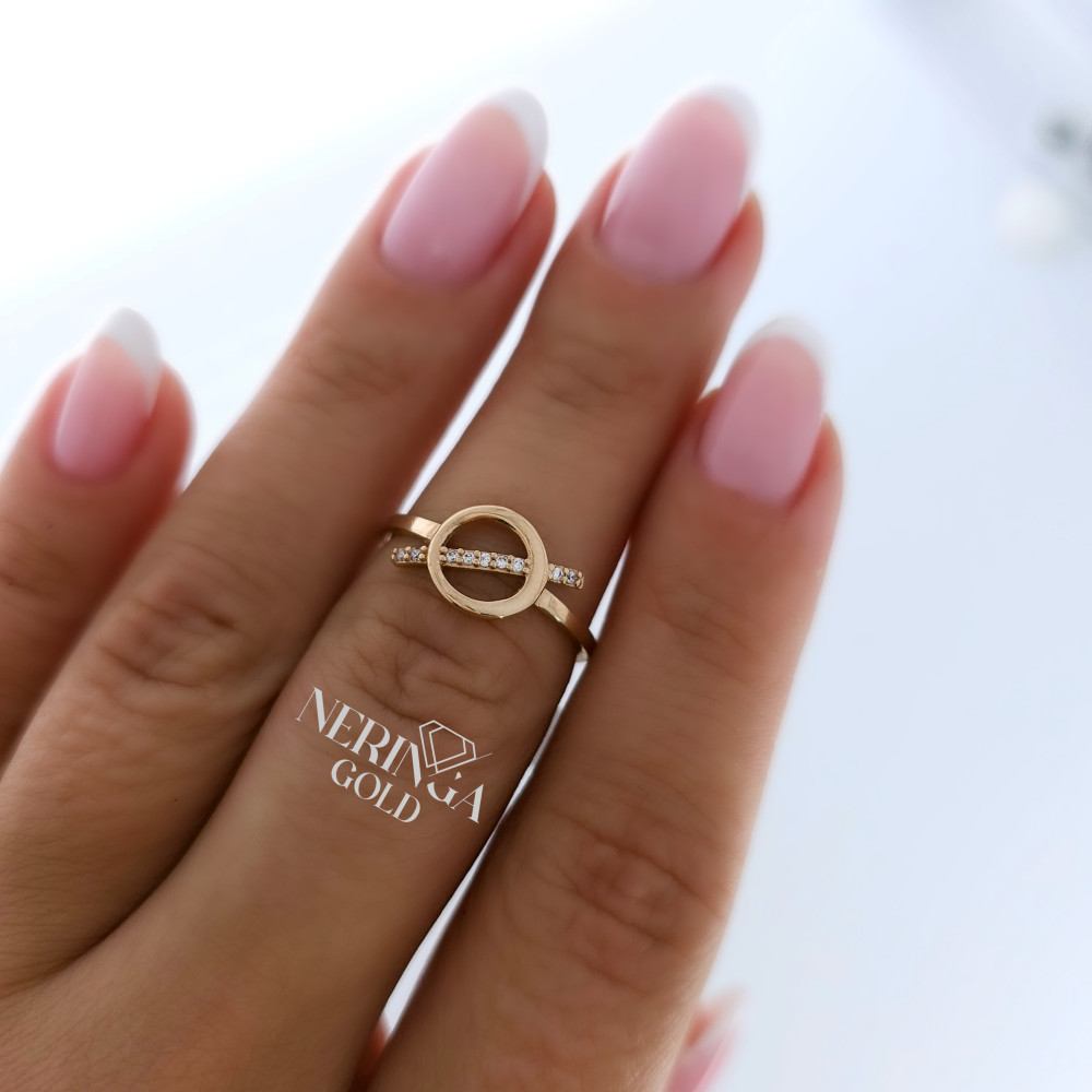 Rose gold women's ring #65246