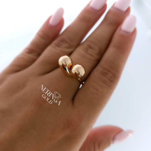 Rose gold women's ring #65203