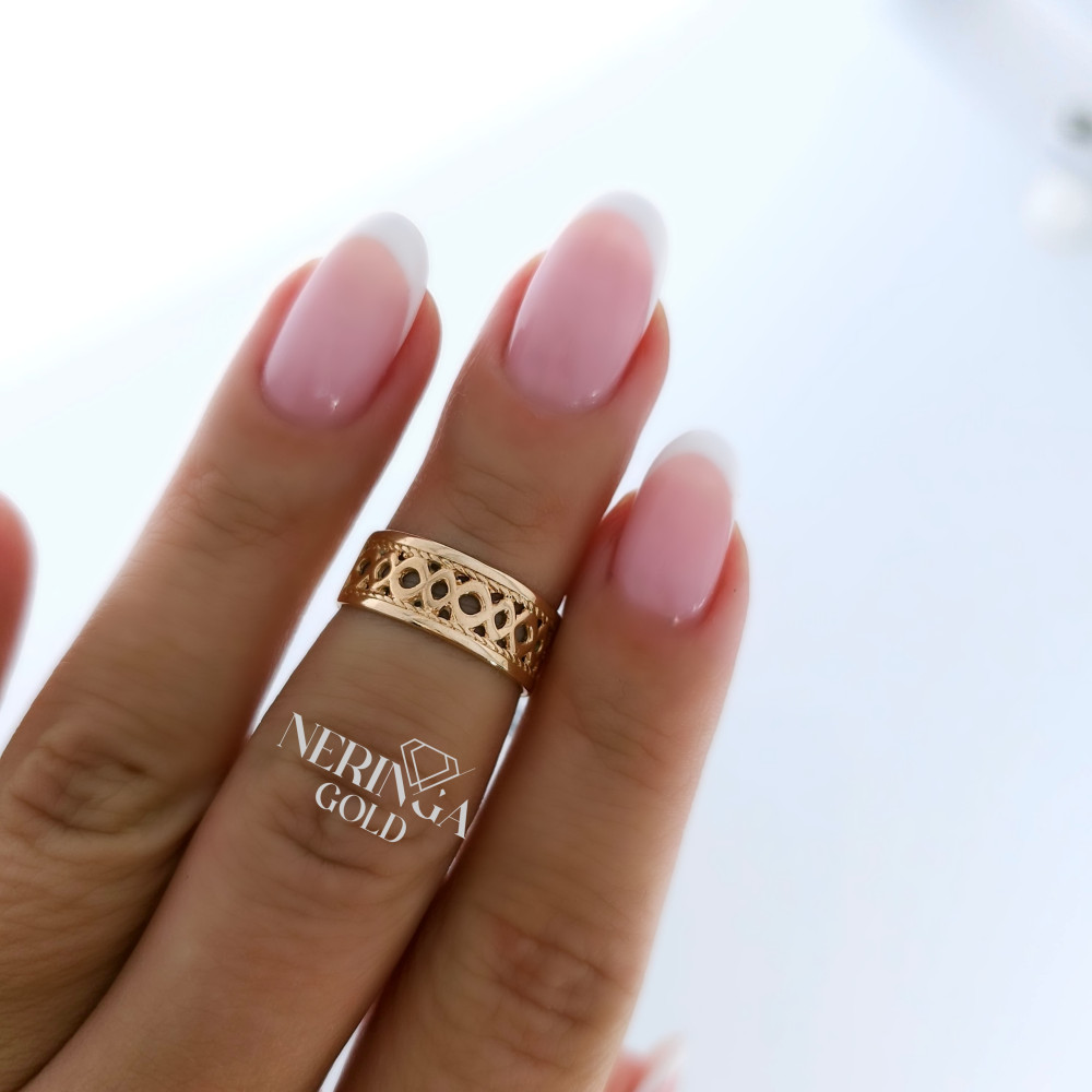 Rose gold women's ring #65146