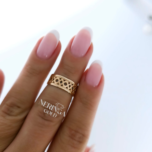 Rose gold women's ring #65146