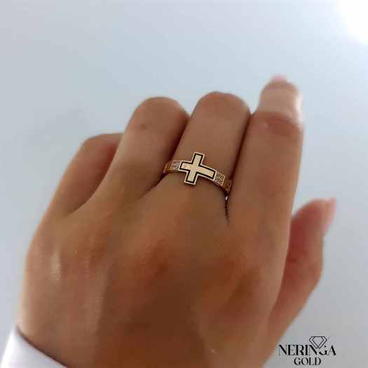 Rose gold women's ring #65140