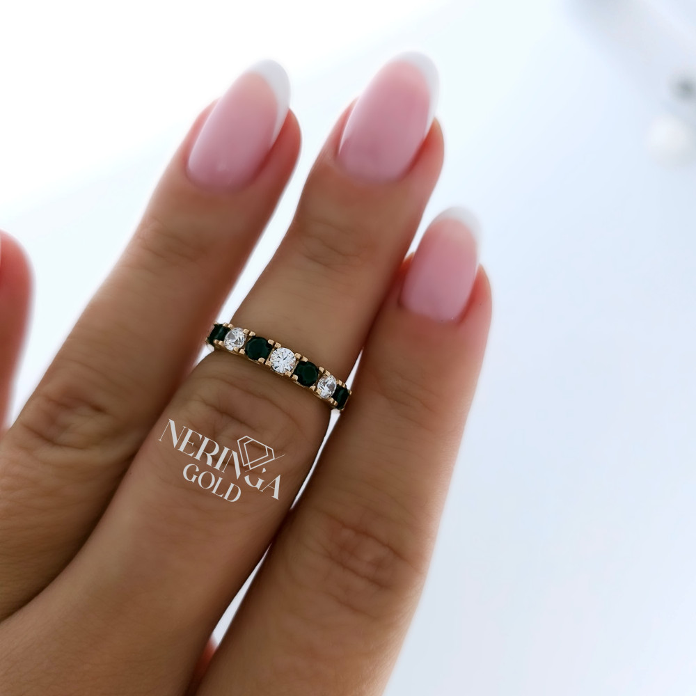 Rose gold women's ring #65136