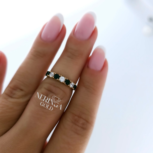 Rose gold women's ring #65136