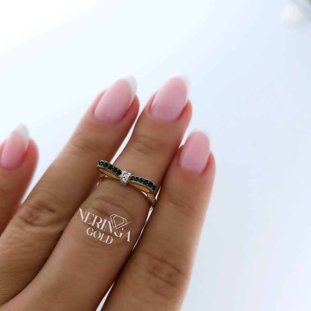 Rose gold women's ring #65112