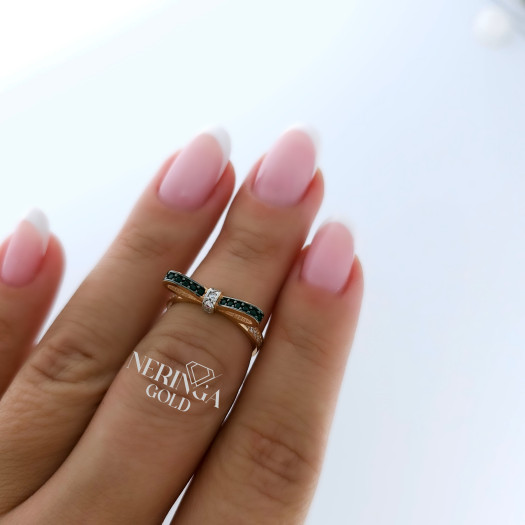 Rose gold women's ring #65112