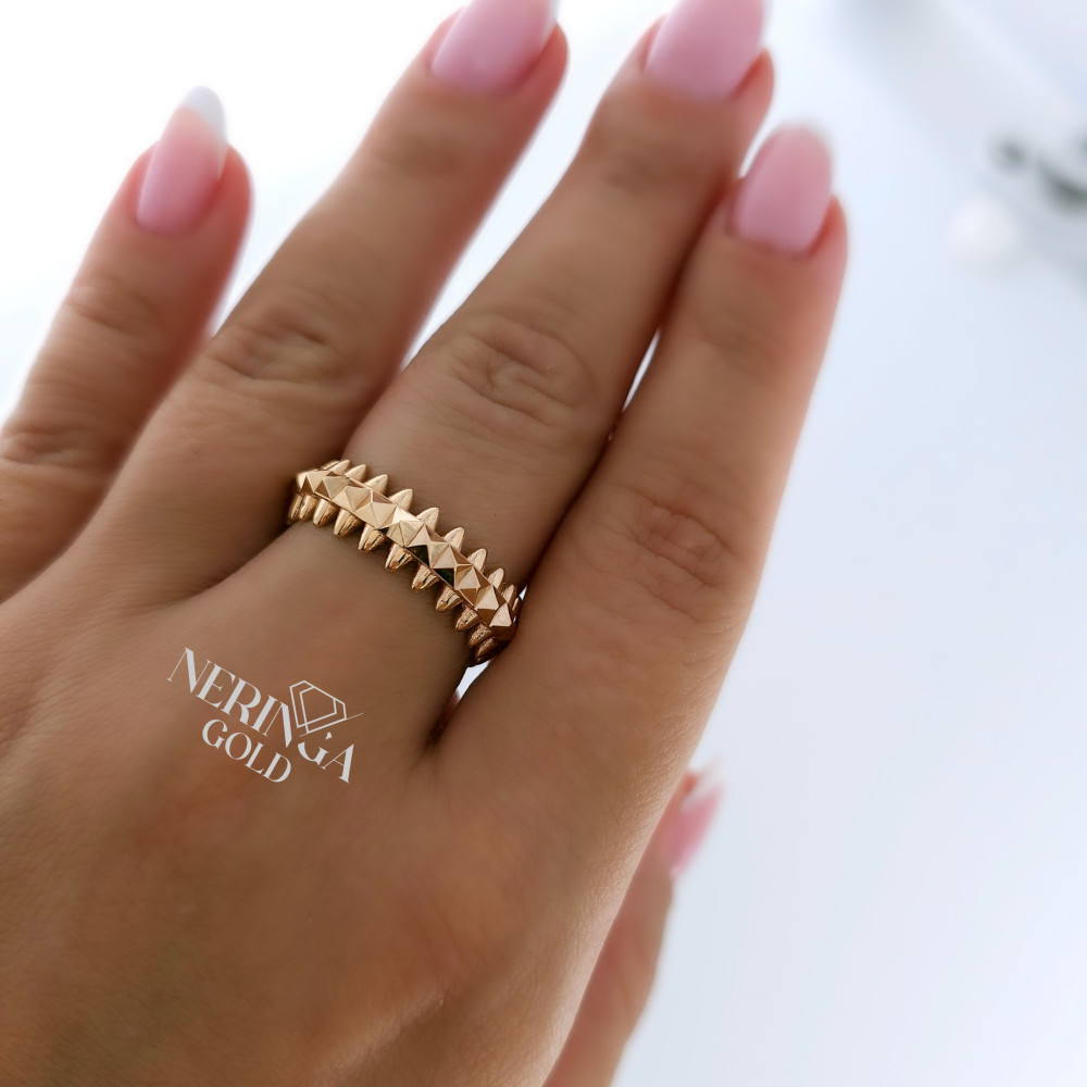 Rose gold women's ring #65155