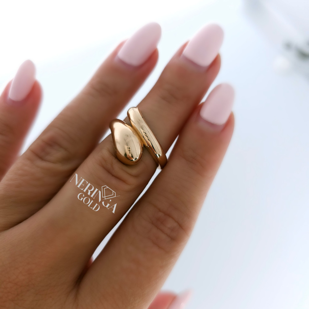 Rose gold women's ring #65111