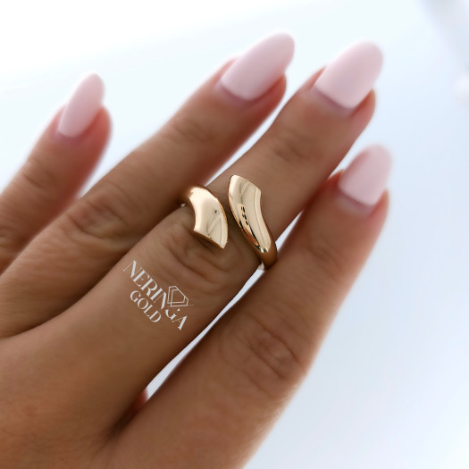 Rose gold women's ring #65137