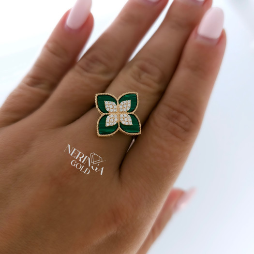 Rose gold women's ring #65130