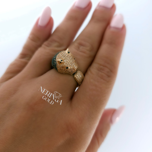 Rose gold women's ring #65145