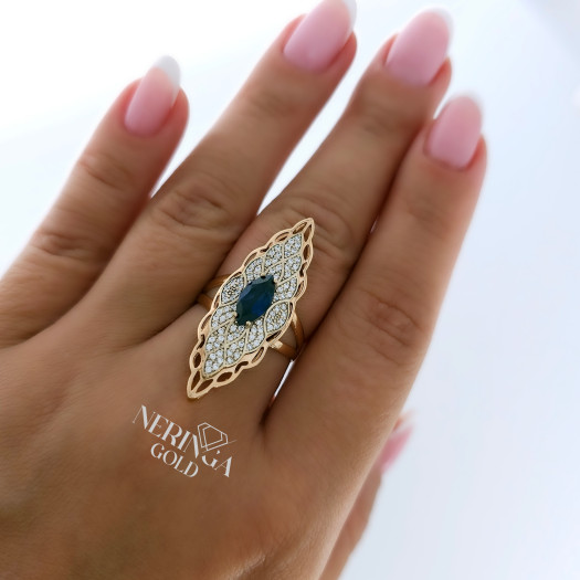 Rose gold women's ring #65525