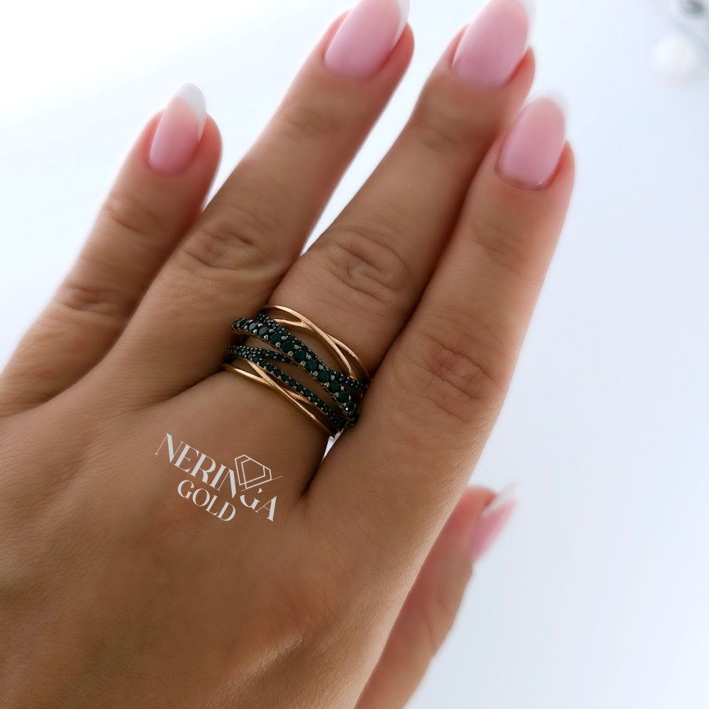 Rose gold women's ring #65530