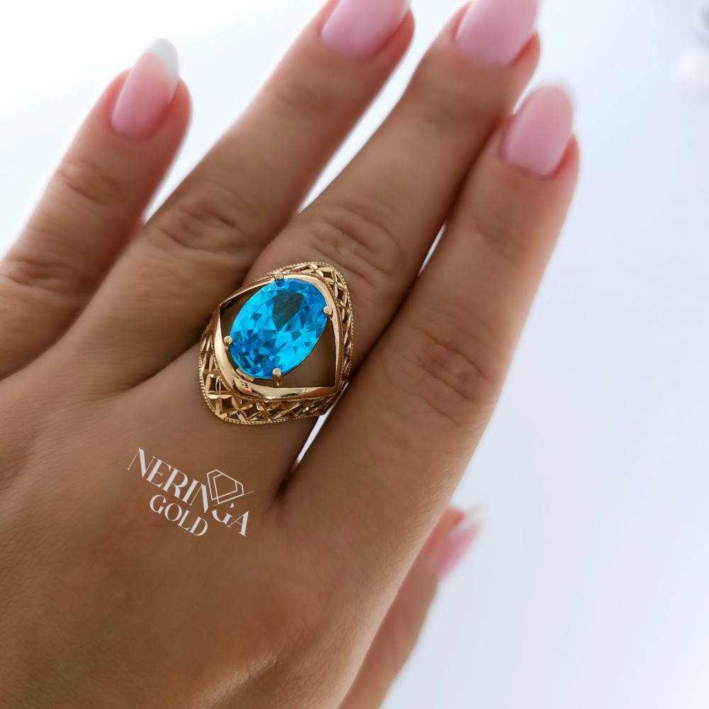 Rose gold women's ring #65515