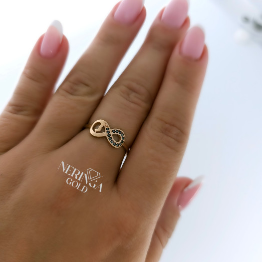 Rose gold women's ring #65475