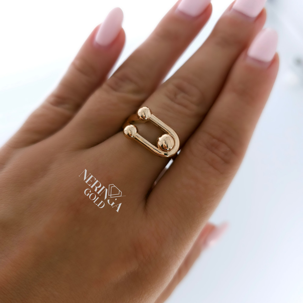 Rose gold women's ring #65451