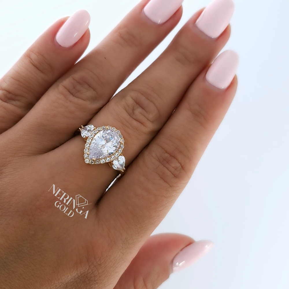 Rose gold women's ring #65472