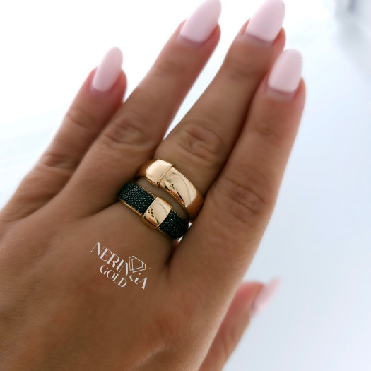 Rose gold women's ring #65482