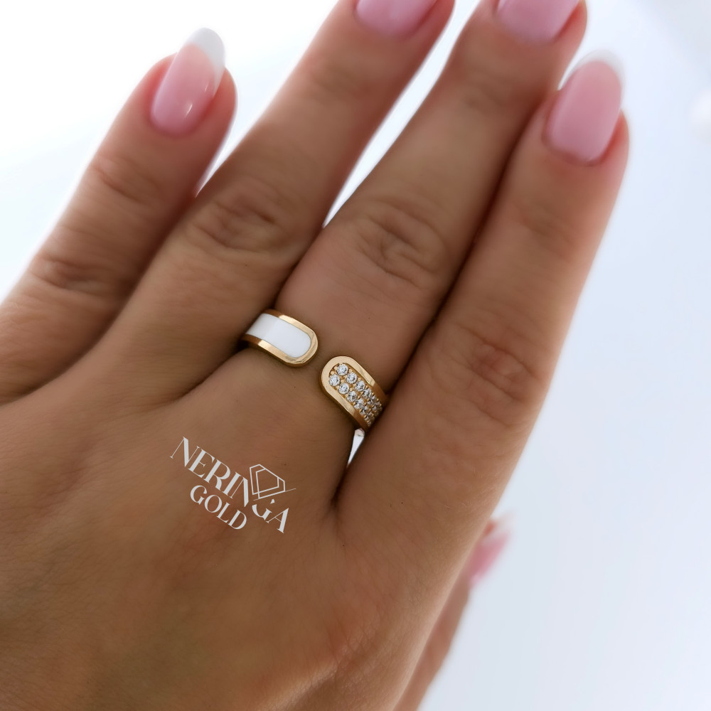 Rose gold women's ring #65283