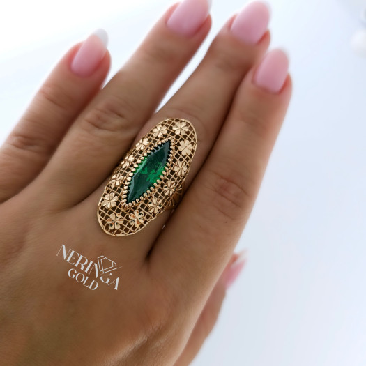 Rose gold women's ring #65413