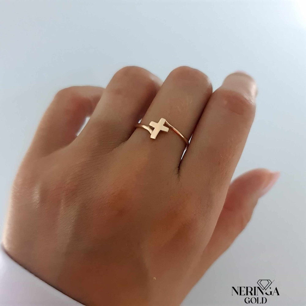 Rose gold women's ring #65287