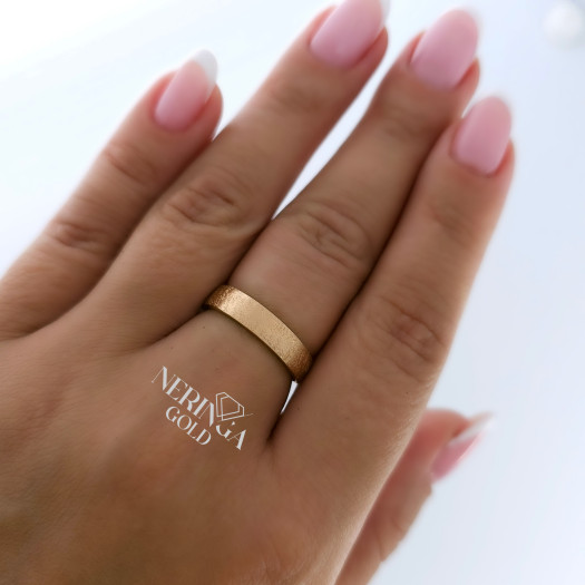 Rose gold women's ring #65367