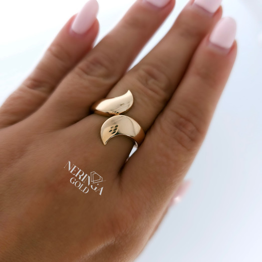 Rose gold women's ring #65325