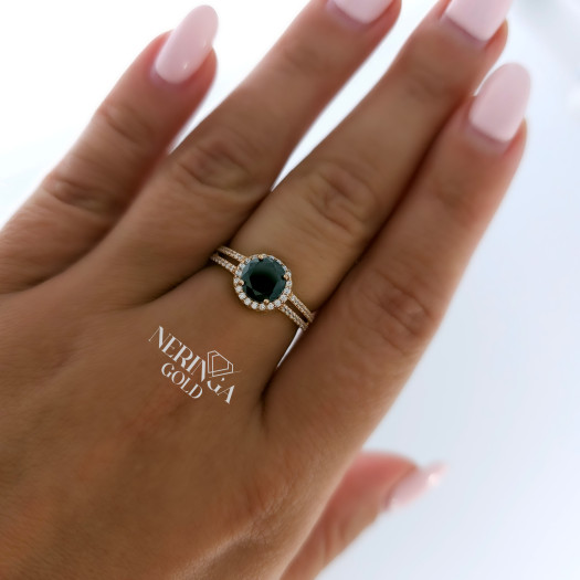 Rose gold women's ring #65361