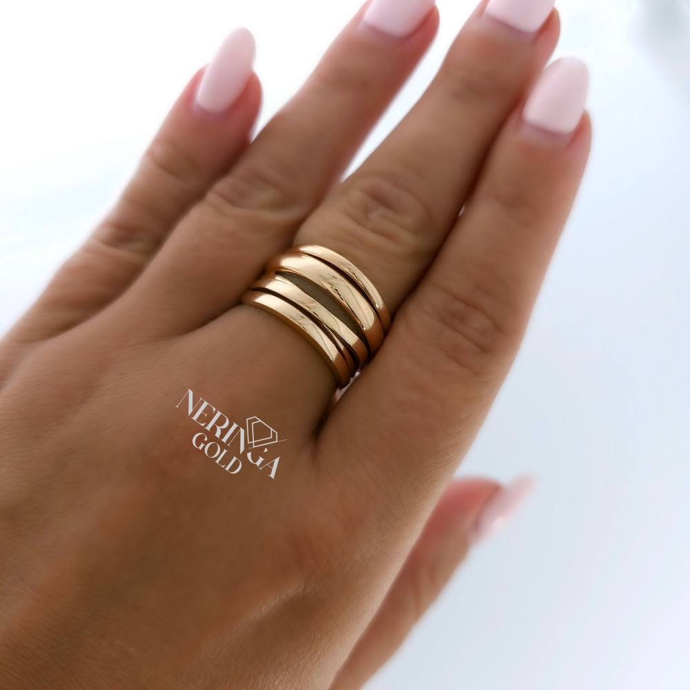 Rose gold women's ring #65420