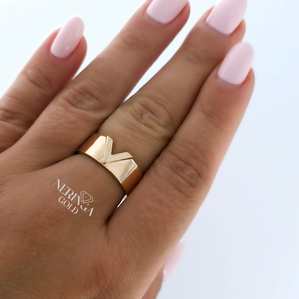 Rose gold women's ring #65422