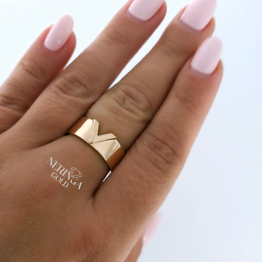 Rose gold women's ring #65422