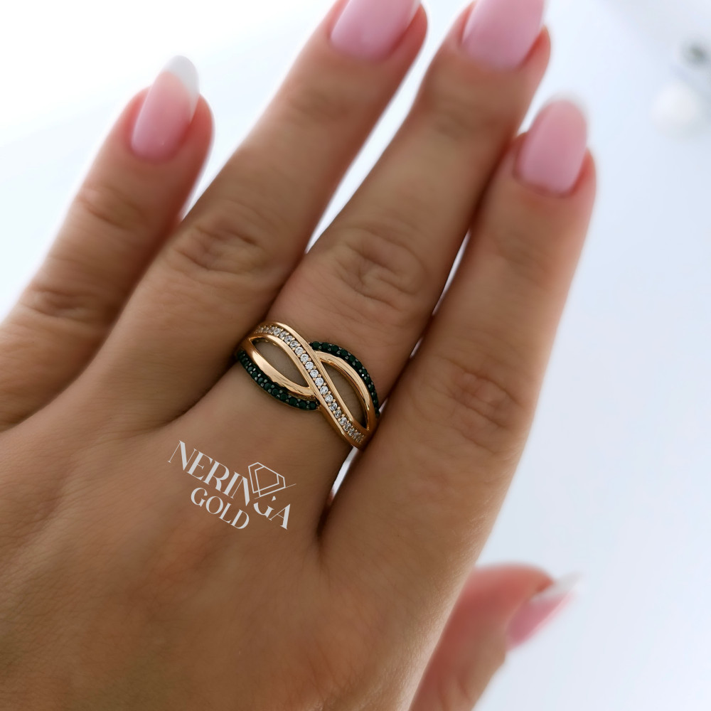 Rose gold women's ring #65626