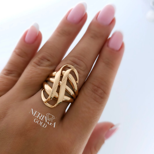 Rose gold women's ring #65612
