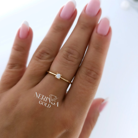 Rose gold women's ring #65539