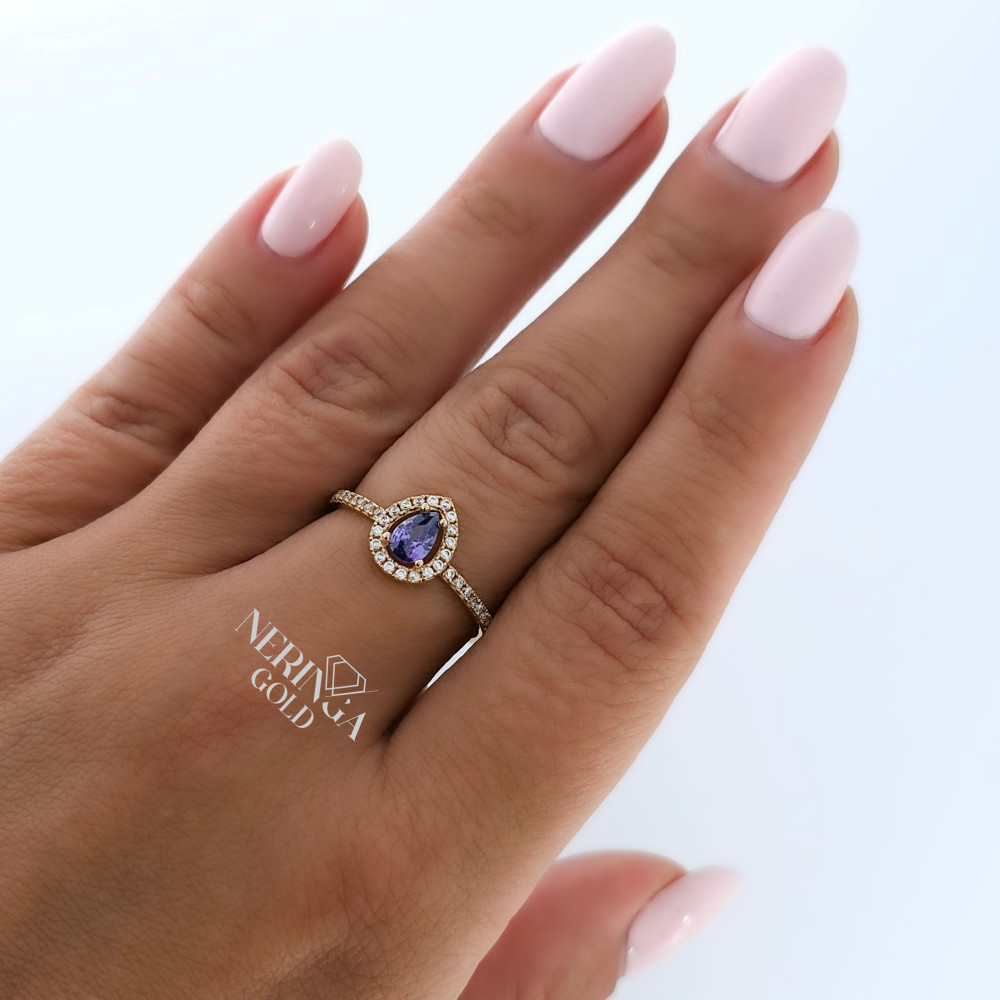 Rose gold women's ring #65568