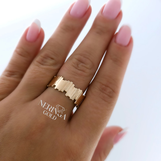 Rose gold women's ring #65761