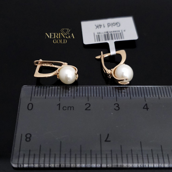 Rose gold english lock earrings #66007 Rose gold english lock earrings #66007