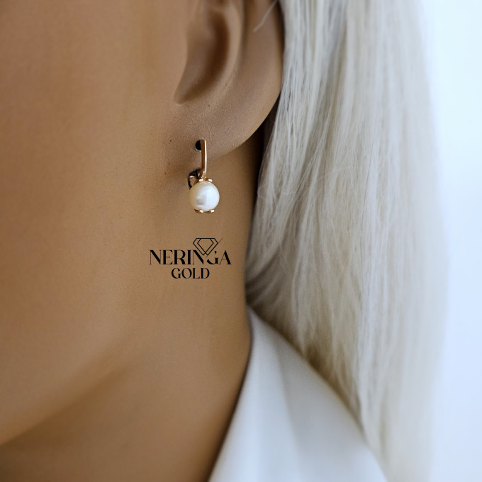 Rose gold english lock earrings #66007 Rose gold english lock earrings #66007