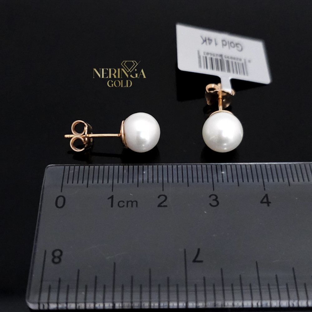 Rose gold stud earrings #66339