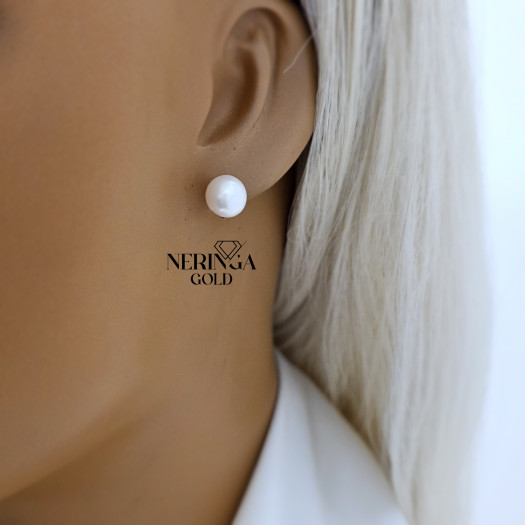 Rose gold stud earrings #66339