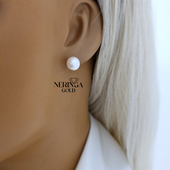 Rose gold stud earrings #66338